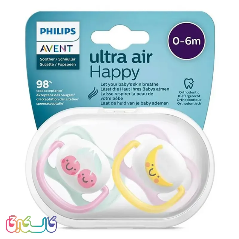 پستانک نوزاد اولترا ایر Ultra Air اونت طرح میوه 80/09